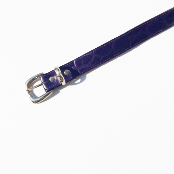 Women's Crocodile Style Purple Belt Size 41" (L) - Picture 4 of 6